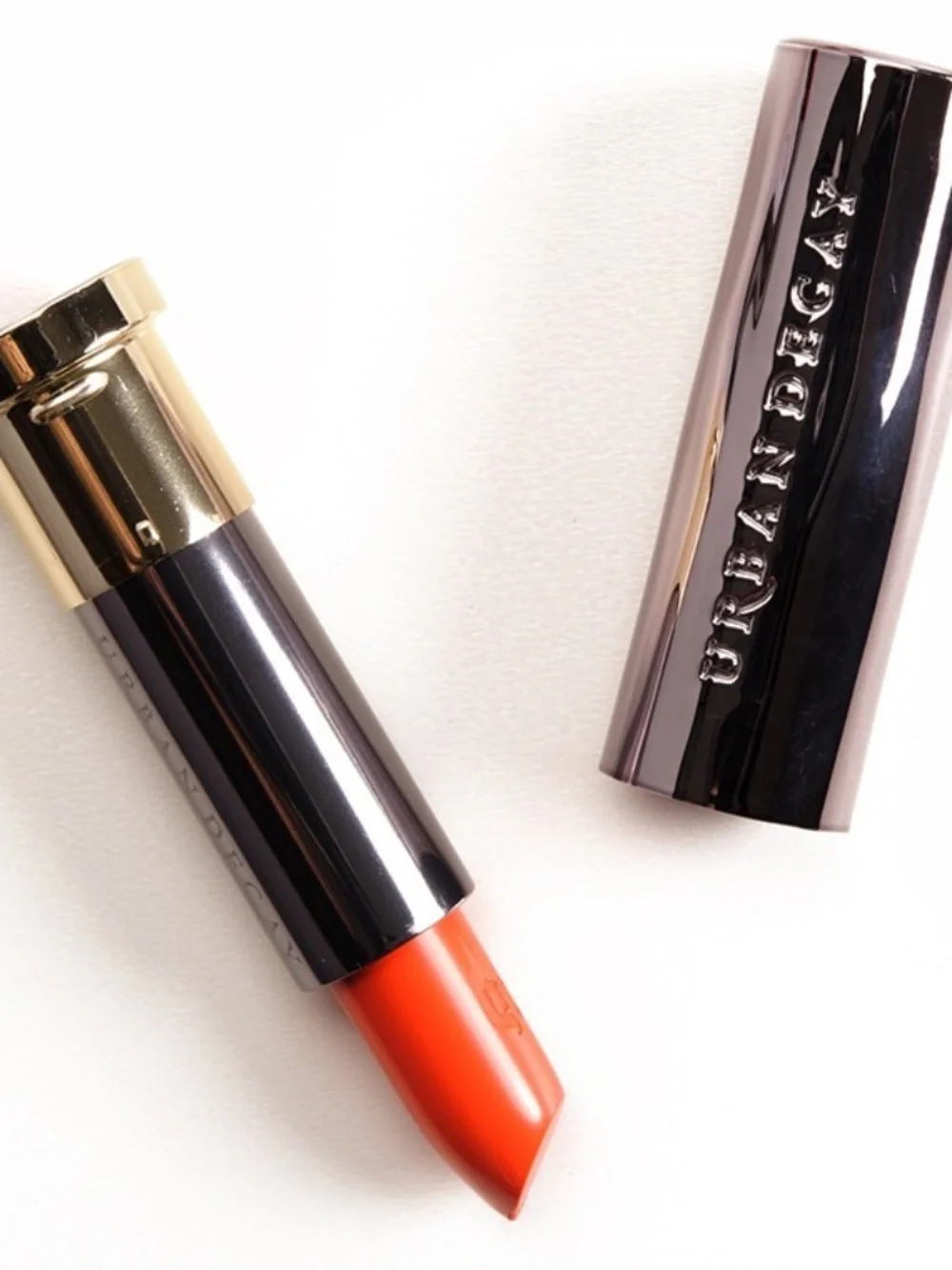 Urban Decay Vice Lipstick CRASH Creamy Orange Red 0.11 oz New in Box